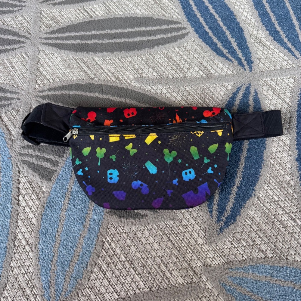 Disney Mickey Snack Attraction Icons Fanny Pack Belt Bag Rainbow